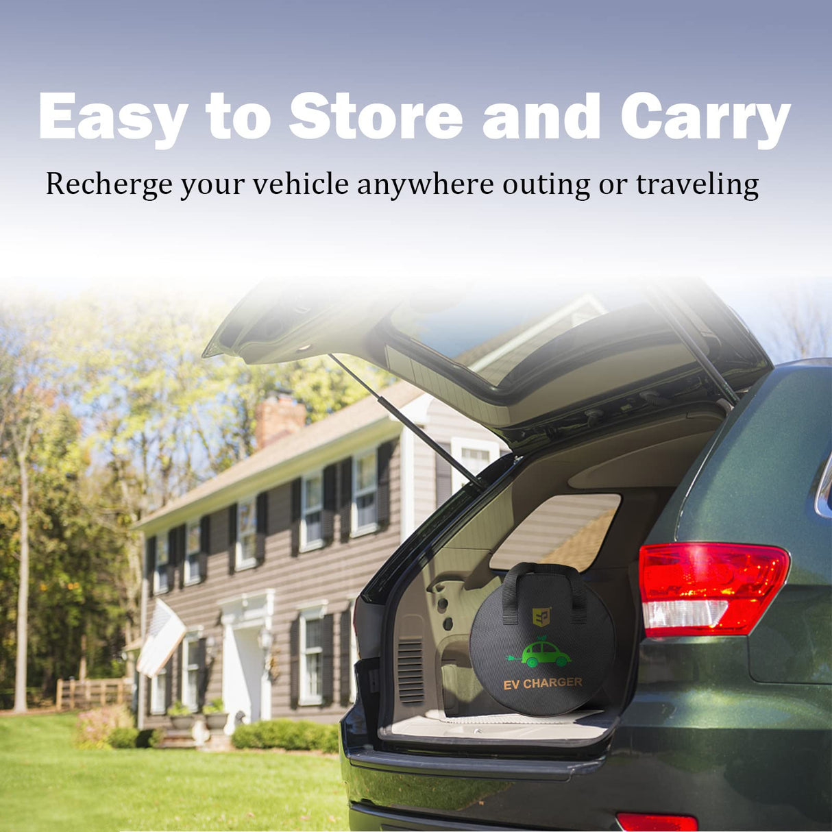 EP Level 2 Portable EV Charger, 16-40 Amp, 240V, 25ft Cable, Fast Charging Station for All EVs, NEMA 14-50P Plug, Upgraded Portable Electric Vehicle Charger EP