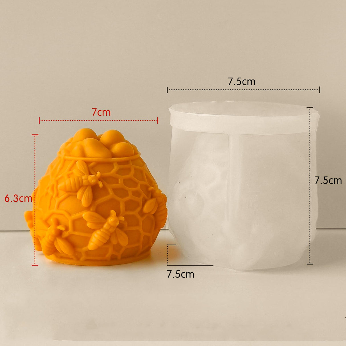 Honeycomb Silicone Cylinder Mold for Resin Casting & Candle Making ESEDAGE
