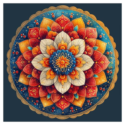 PFFNGPEN Diamond Painting Kits for Adults, 5D DIY Mandala Diamond Art Kits for Beginners, Full Drill Round Diamond Art for Home Wall Decor,12x12 inch