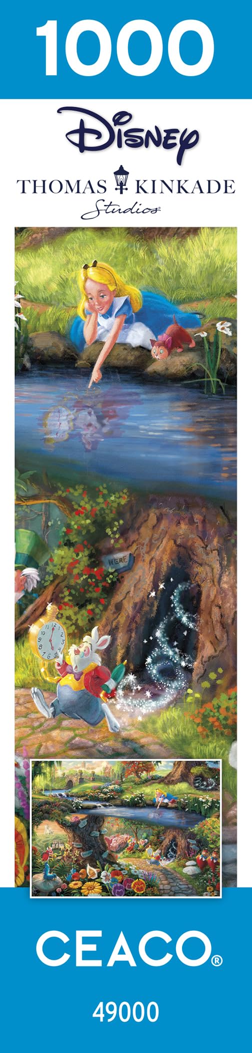 Ceaco - Disney - Thomas Kinkade - Alice in Wonderland - 1000 Piece Jigsaw Puzzle Ceaco