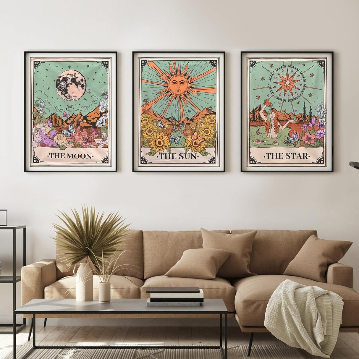 Diamond Art Kits for Adults Beginner, 12 Pack Sun and MoonDIY Modern Diamond Painting Kits 5D Diamond Dots Gem Art Crafts with Tools,Round Full Drill Funny Crafts for Home Wall Decor&Gift-9.8X13.8 in WUDWL