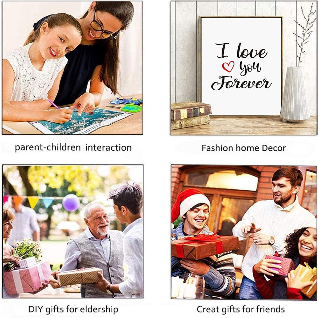 NAIMOER Diamond Painting Kits for Adults, DIY 5D Full Drill Round Diamond Art Beach Sunset Heart Crystal Diamond Art for Home Wall Decor (Diamond Painting 12x16 inch) NAIMOER