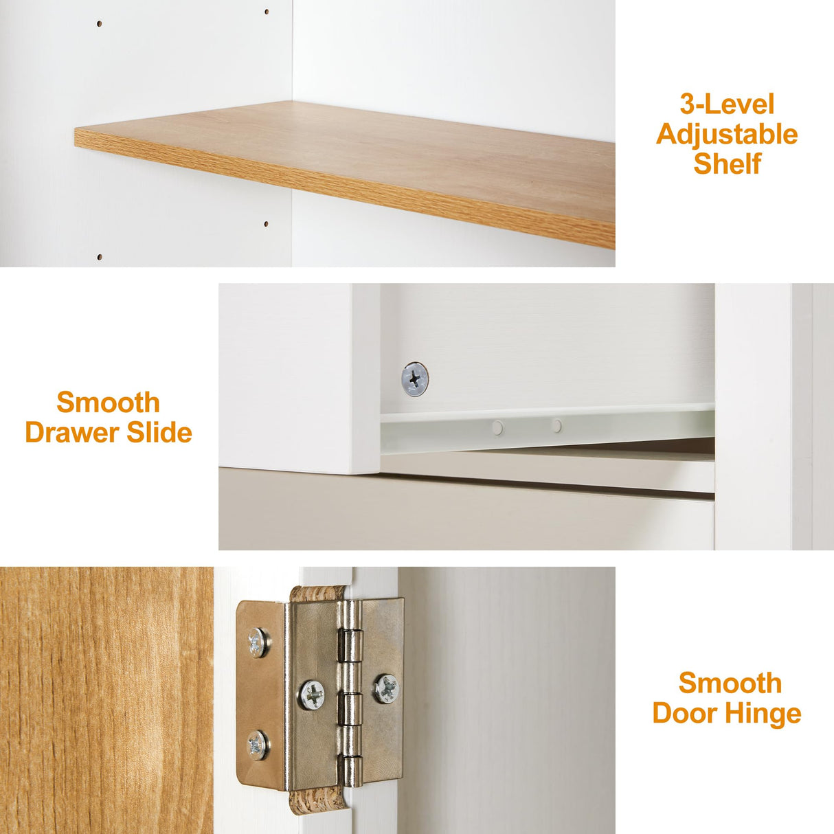 RoyalCraft 70'' Tall Kitchen Pantry Cabinet, Large Storage Cabinet with 8 Door Shelves, White Kitchen Cabinet with 2 Drawers & Adjustable Shelves for Dining Room, Living Room, Laundry RoyalCraft