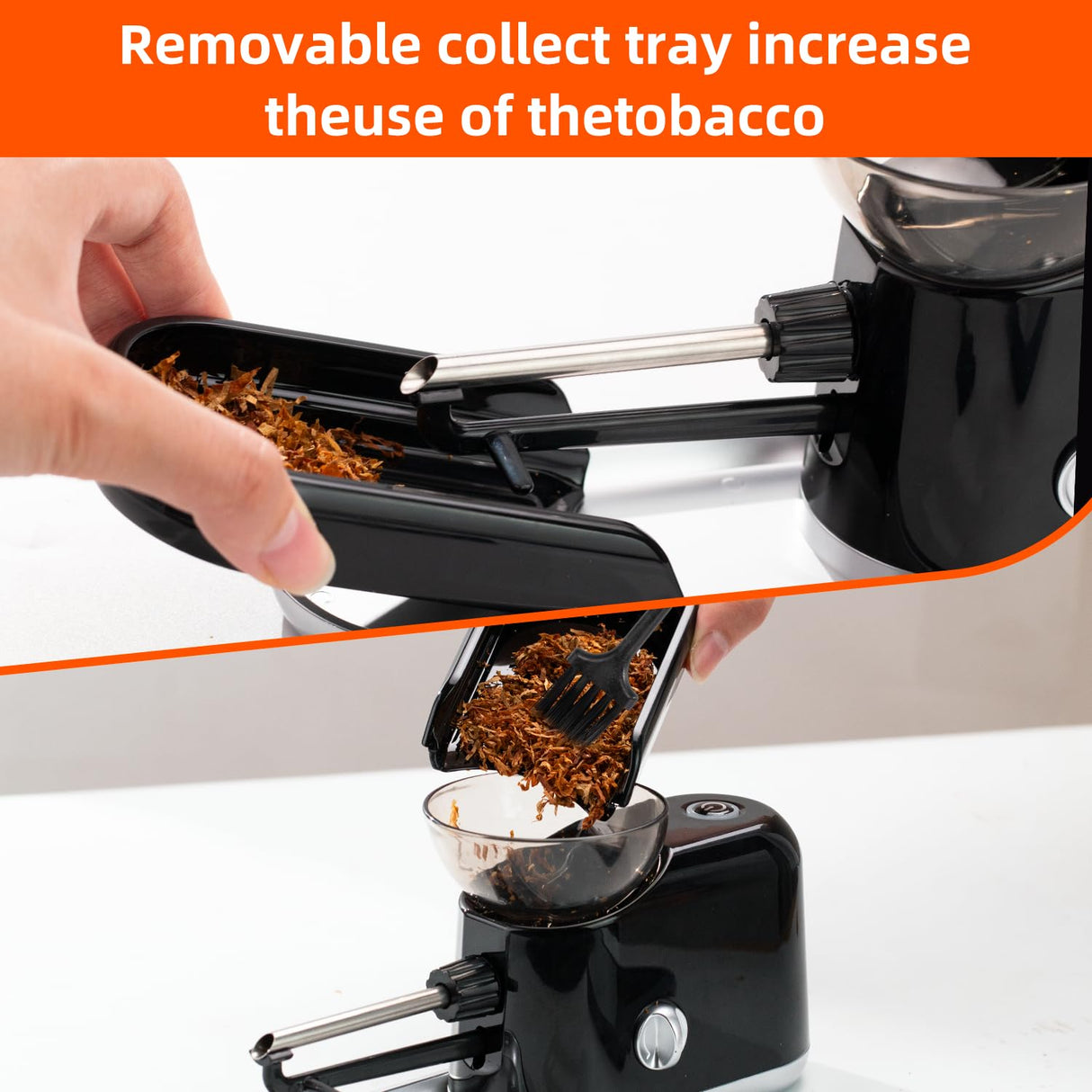 QCBF Electric Cone Roller Automatic Cone Loader Mini Portable Pre Roll Cone Filling Machine+Pre Roll Cone Support Box,Black QCBF