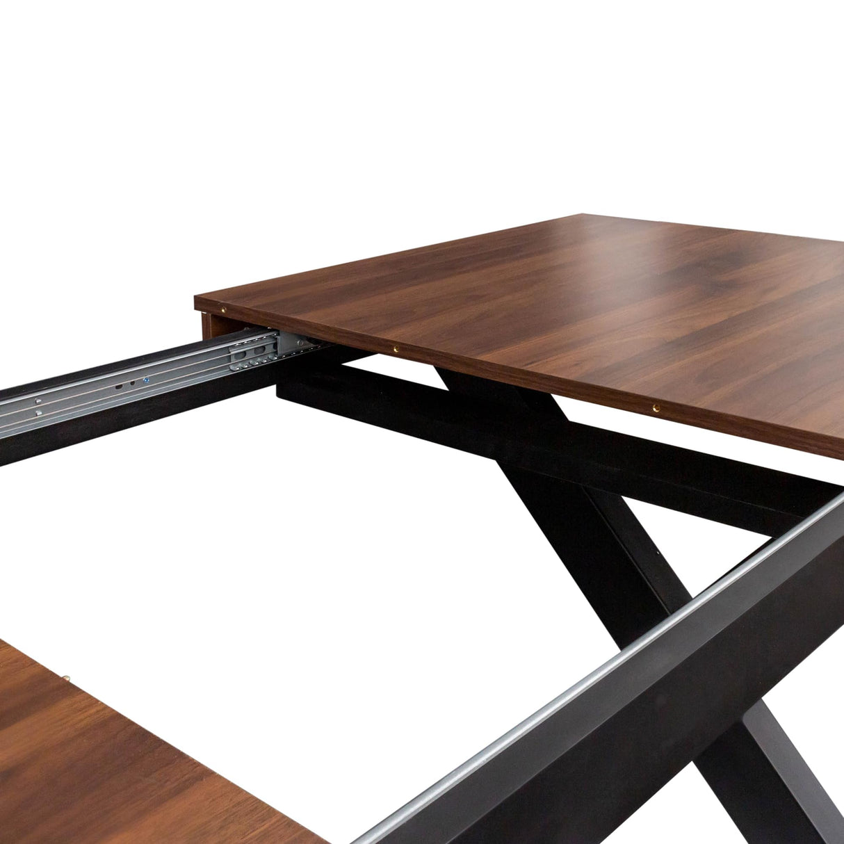 Aimery 59"-76" Extendable Dining Table for 4-8 Person, Space-Saving Extra Long Transformer Table with Extension Leaves Holder, Walnut Aimery