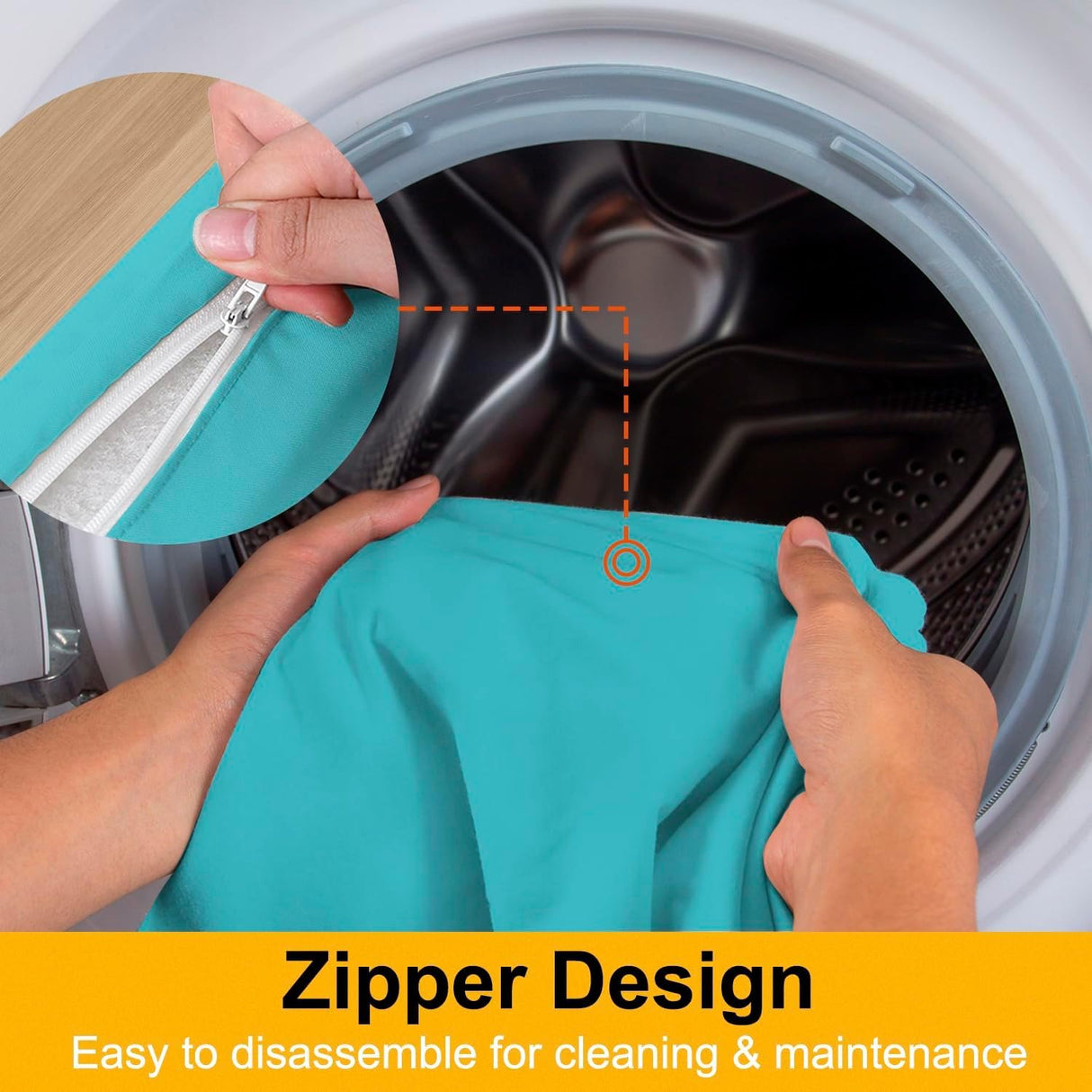 PayLessHere Patio Furniture 4 Pieces Outdoor Furniture L-Shaped Sectional Sofa Conversation Sets Patio Corner Set with Coffee Table Acacia Wood and Waterproof Cushion (Blue) PayLessHere