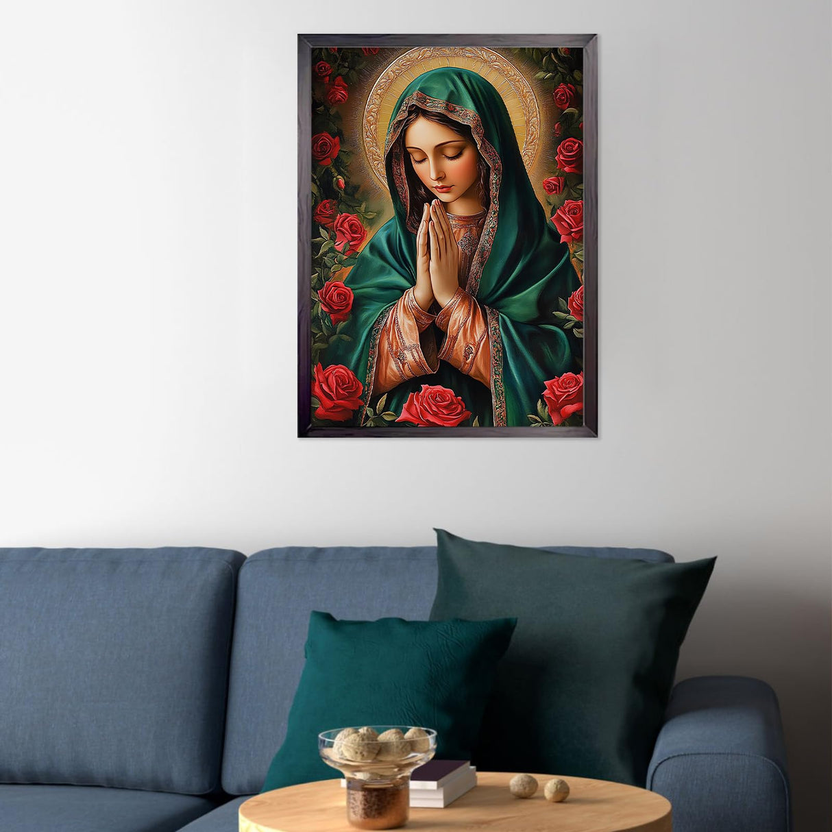 CEOVR Virgin Mary Diamond Painting Kits for Adults, Nativity Diamond Art Dots 5D Full Drill DIY Gem Art, Adult Crafts Kits Arts and Crafts, Wall Decor for Home Office 12x16in CEOVR