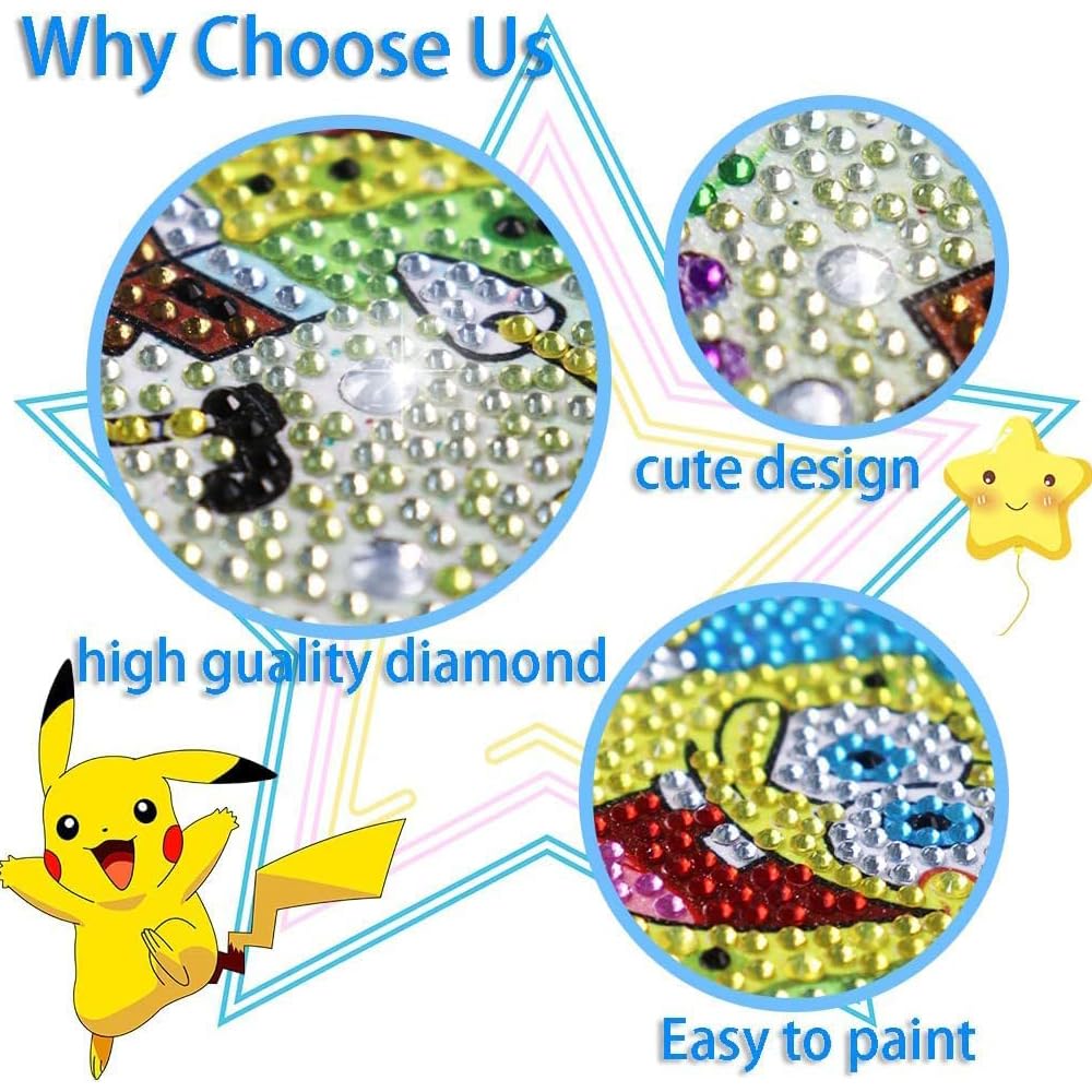 PERFECTSIGHT Cute 5D Diamond Art Kits with Wooden Frame, Kawaii DIY Painting Art for Adults Teen, Diamond Arts and Crafts Sets, Big Gem Full Drill Diamond Dots for Women Beginners (Space Astronaut) PERFECTSIGHT