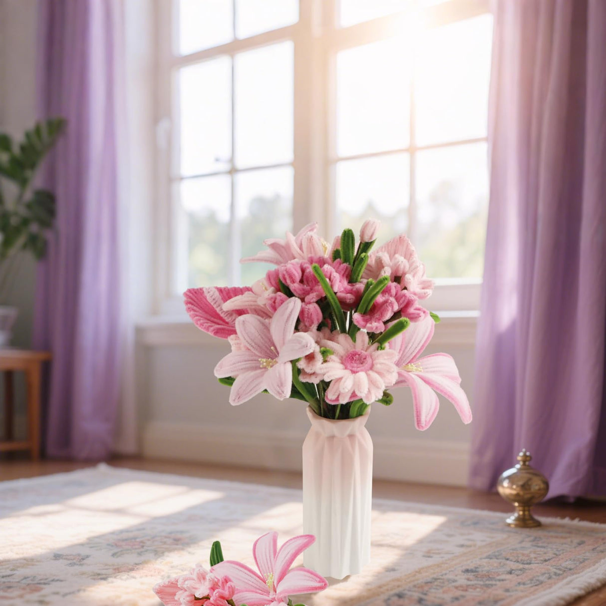 400Pcs Pipe Cleaner Craft Chenille Stems for Flower Pipe Cleaners Kit Art Craft Supplies Projects Supplies for Creative DIY Decoration Wedding Party Birthday Gifts Qiuboluny