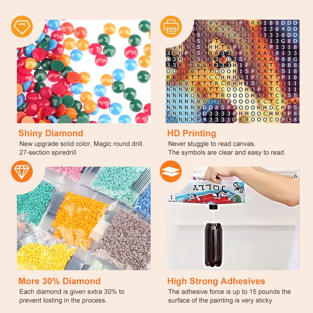 Anuver Wolf Diamond Painting Kits for Adults, 5D DIY Diamond Art Kits for Beginners, Full Drill Diamond Painting Kits for Home Wall Decor, 12x12 Inch Anuver