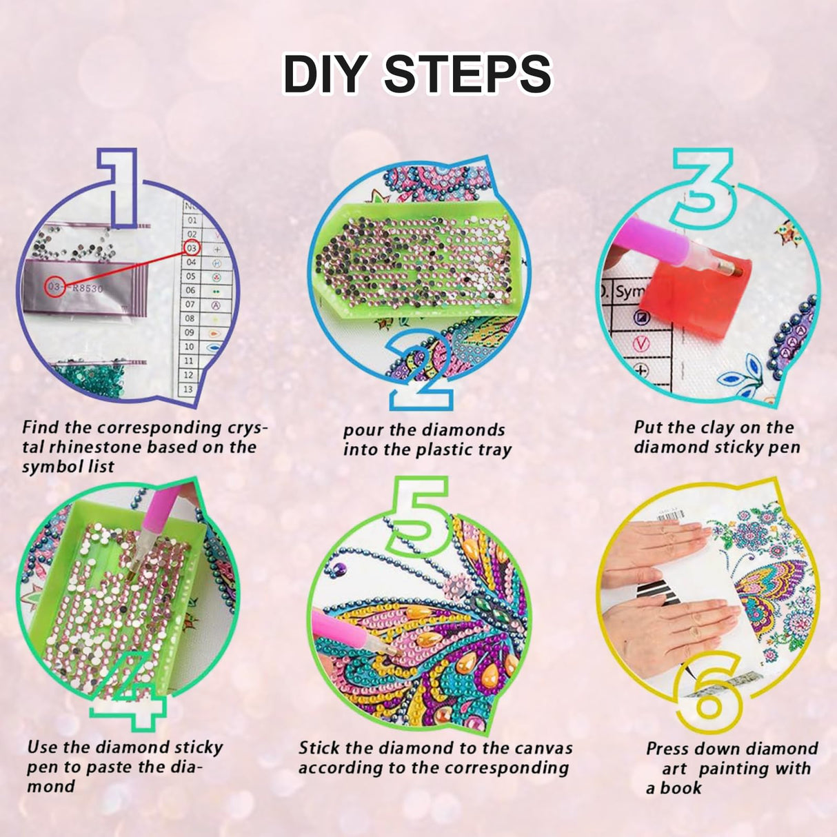 Acudotr Diamond Painting Kits for Adults Book, 5D Special Shape Diamond Art Kits for Beginners, Crystal Rhinestones Diamond Painting for Home Wall Decoration, Flower, 12×12 Inch Acudotr