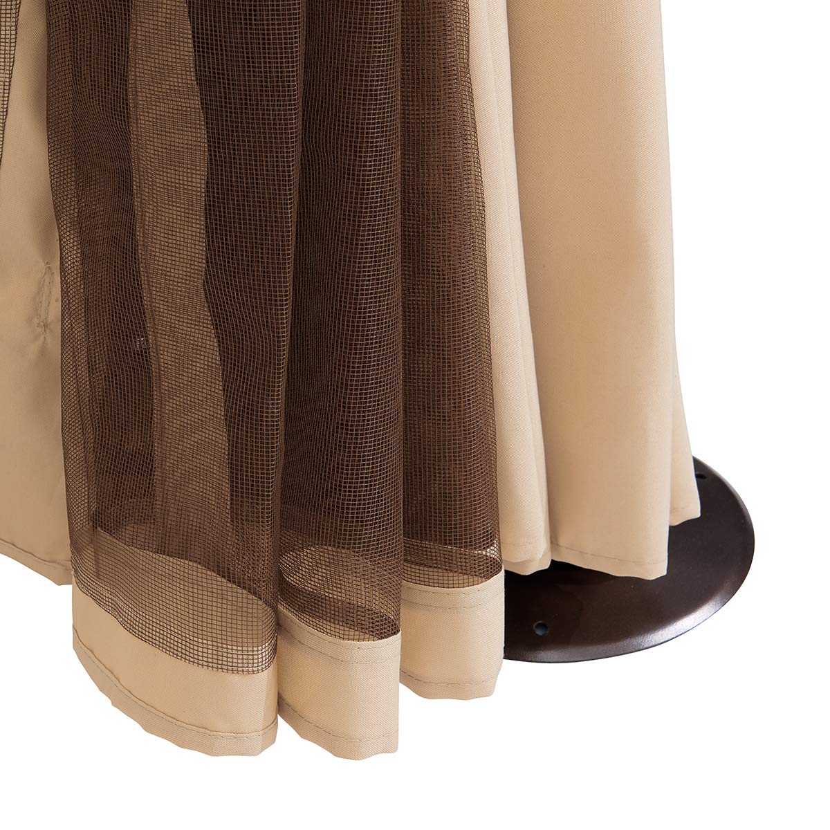 Barton 10' x 13' ft Garden Patio Gazebo Fully Enclosed All-Season w/Mosquito Netting and Curtains -Beige Barton