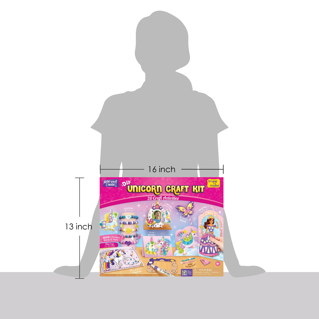 Imagimake Unicorn Craft Kit | 20+ Mess Free Activities | Bracelet Making Kit, Magnetic Board Princess Dress Up, Unicorn Stickers and More | 5,6,7,8 Year Old Girl Birthday Gift | Crafts for Girls 8-12 Imagimake