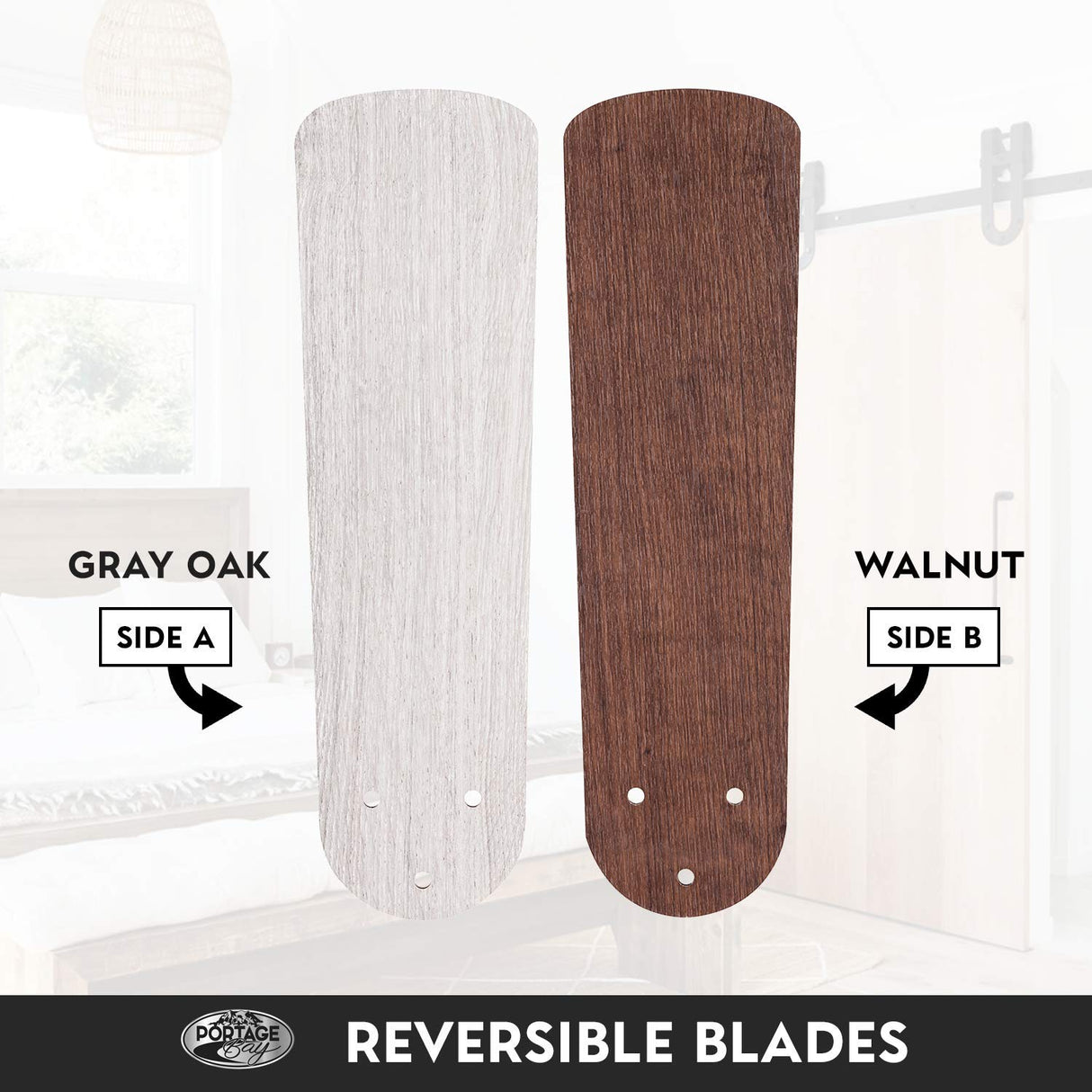 Portage Bay 51437 Renton Ceiling Fan, 42 Inch, Brushed Nickel Portage Bay