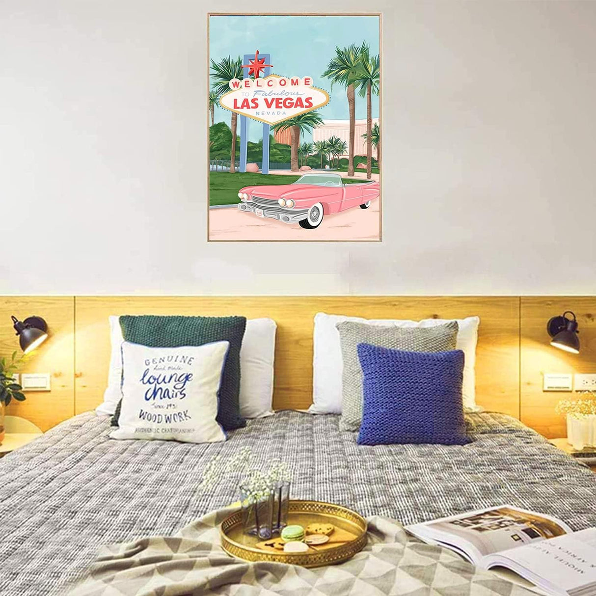 KTHOFCY 5D DIY Diamond Painting Kits for Adults Kids World Landscape(Las Vegas) Full Drill Embroidery Cross Stitch Crystal Rhinestone Paintings Pictures Arts Wall Decor Painting Dots Kits 15.7X11.8 IN KTHOFCY