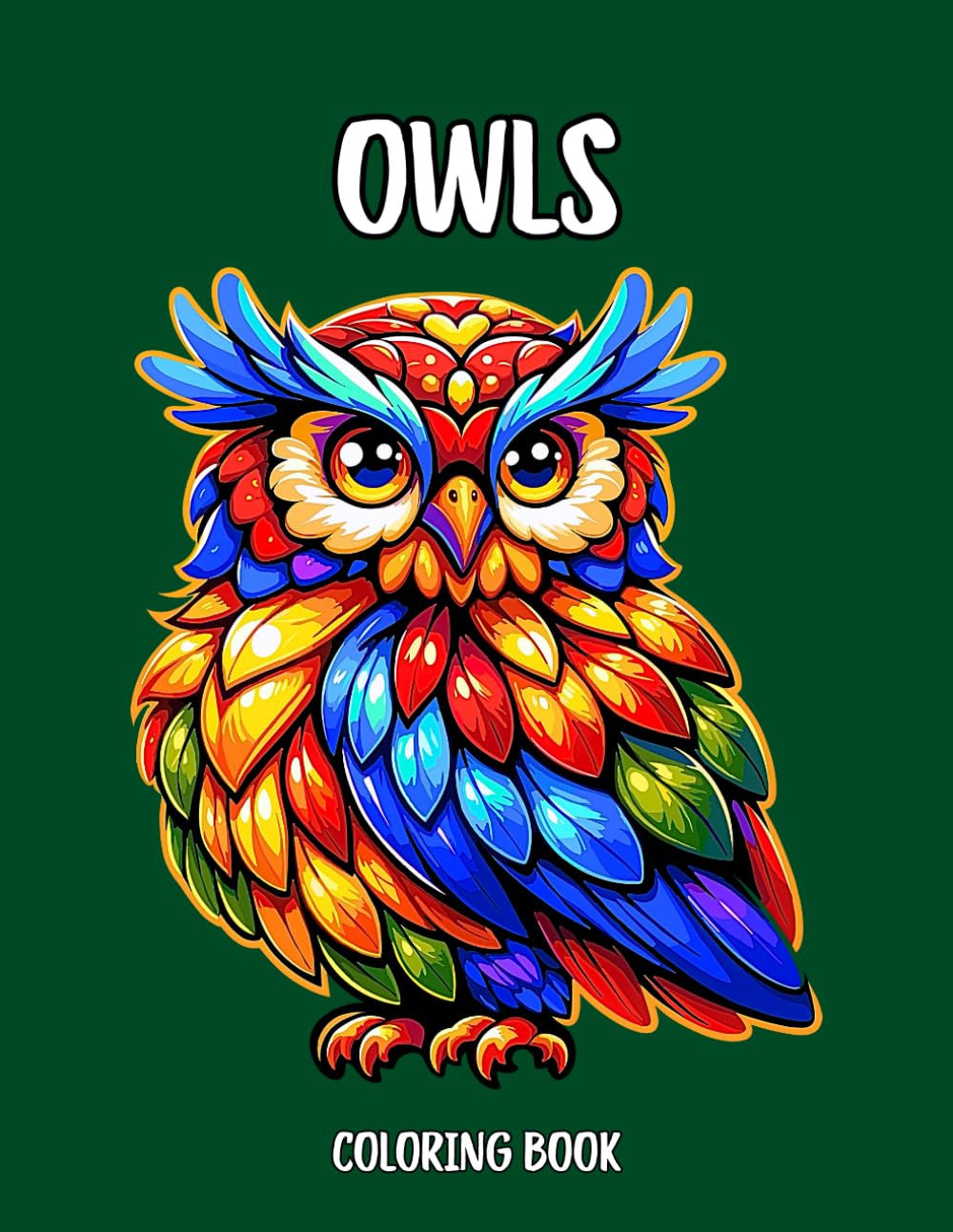 Owls Coloring Book: Large Print Images, Bold Lines, Easy Level, For Fun and Relax WoodArtSupply