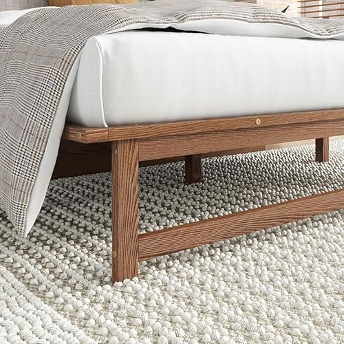 KALALLA Queen Size Murphy Cabinet Bed with Desk Combo and 2 Removable Shelves, USB Charging Station, Murphy Chest Dresser Foldable Bed, Space Saving for Small Space - Walnut KALALLA