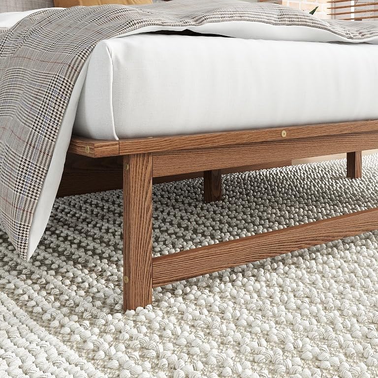 DNChuan Queen Size Murphy Cabinet Bed with Desk and USB-Port,Foldable Murphy Chest Dresser Bed with Removable Shelves on Each Side for Guest Room,Small Space-Walnut DNChuan