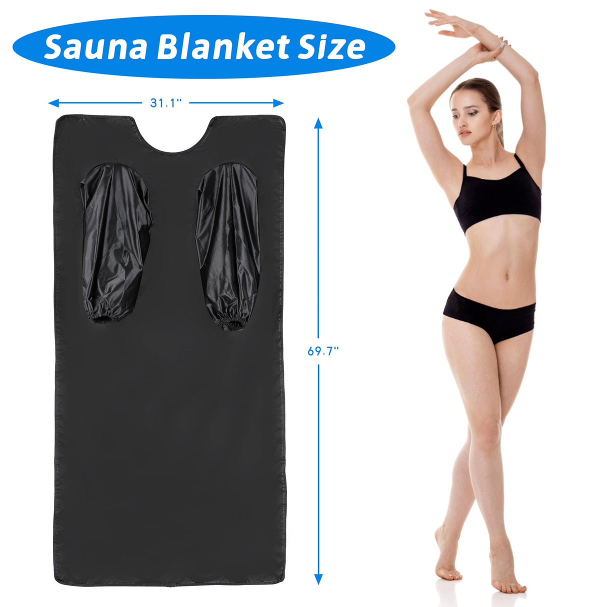 Maonlyking Sauna Blanket,Portable Infrared Sauna Blanket for Home,Detox Your Body and Mind Sauna Blanket,30-60 Minutes Timer, Durable Waterproof Maonlyking