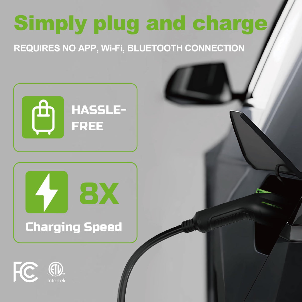 EVMaster Level 1 and Level 2 EV Charger, 28FT 32Amp 240Volt Electric Vehicle Portable Charger with NEMA 14-50P Plug, EV Charging Station for J1772 Electric Cars, CE Certificated EVMaster