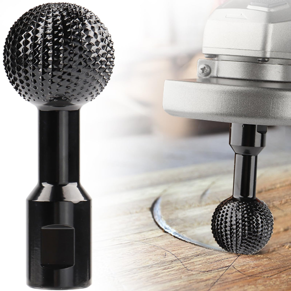 Boounyatin Sphere Rotary Burr with 5/8-11 Threads for 4 1/2 and 5 Inch Angle Grinder, Ball Gouge Angle Grinder Attachments Power Carving Tools for Woodworking Polishing Engraving Boounyatin