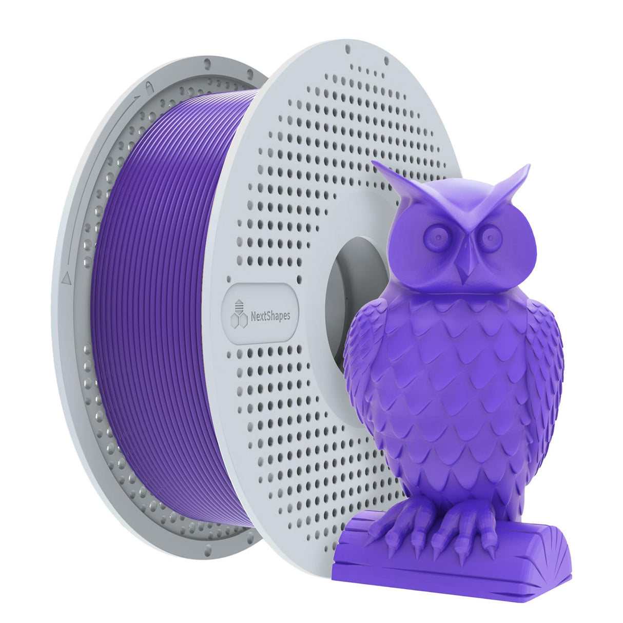 NextShapes Standard PLA 1.75mm with Reusable Spool Set, Detachable & Easy to Use, Neatly Wound & High Speed 3D Printing Filament for Most FDM 3D Printers (Purple, 1000g) NextShapes