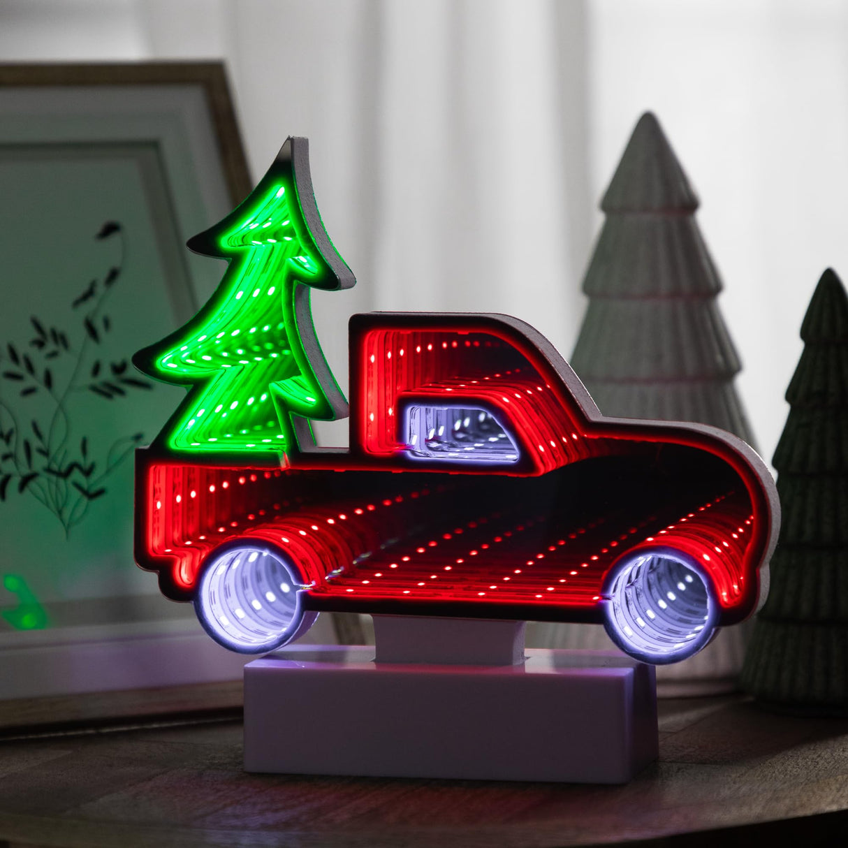 Northlight LED 3D Truck Christmas Infinity Mirror - 7.25" Northlight
