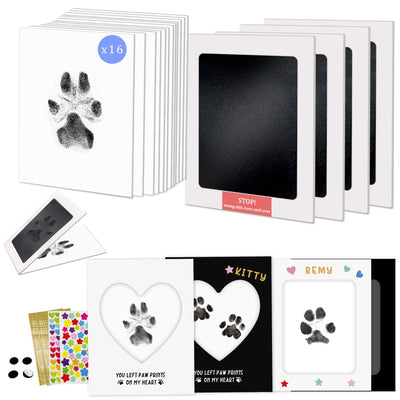 MYPAWLETS Paw Print Kit,Clean Touch/Inkless Ink Pad for Dog/Cat Pawprints,Paw Print Stamp Pad for Dogs,Dog Paw/Nose Print Kit Keepsake,Pet Paw Print Impression Kit with Frame,Gifts for Pet Parents-4M