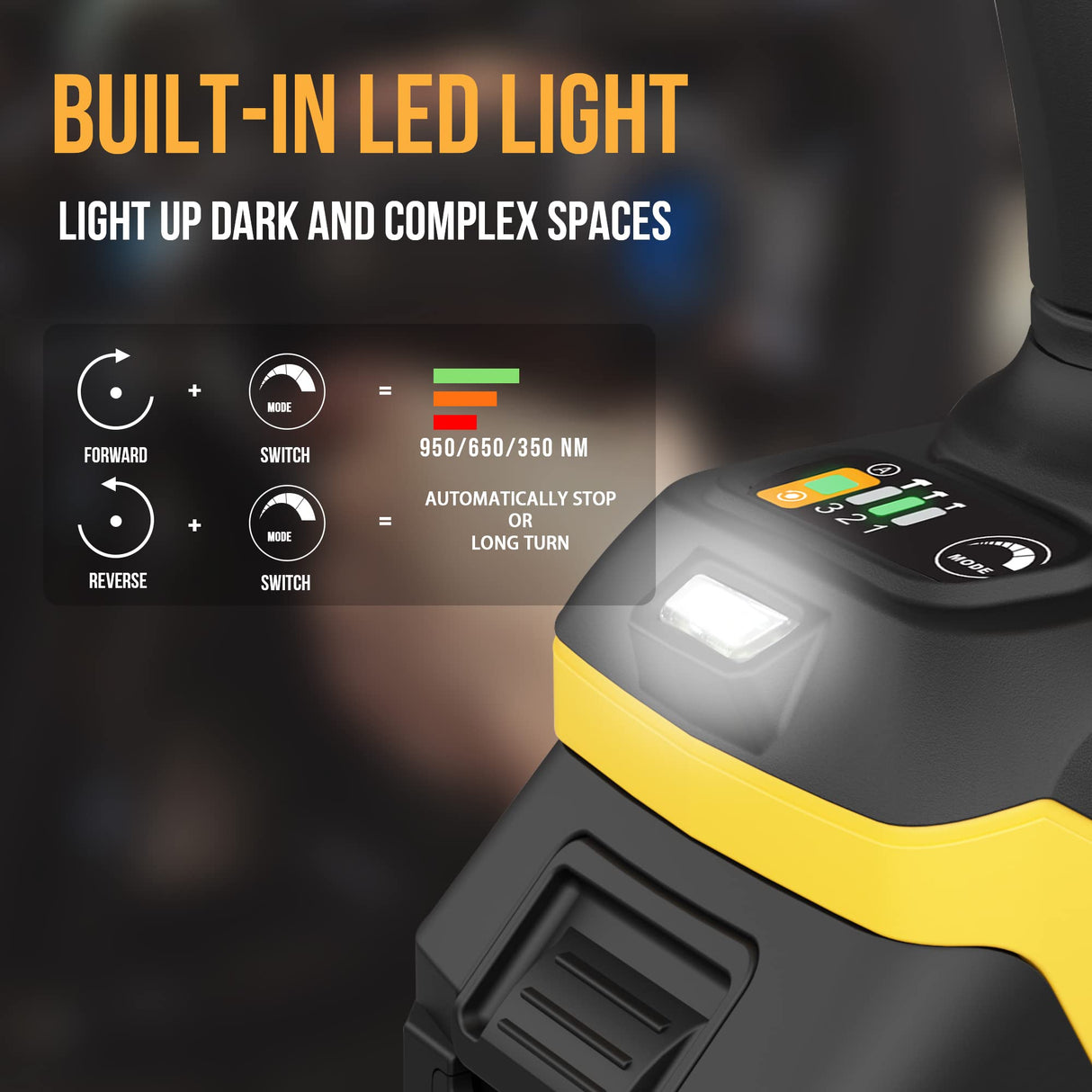 EWORK Cordless Impact Wrench 1/2 inch 21V Brushless High Torque Impact Gun Max 700 Ft-lbs Power Impact Wrenches with 4.0Ah Li-ion Battery, Fast Charger, 5 Sockets, Tool Bag (RB-810) EWORK