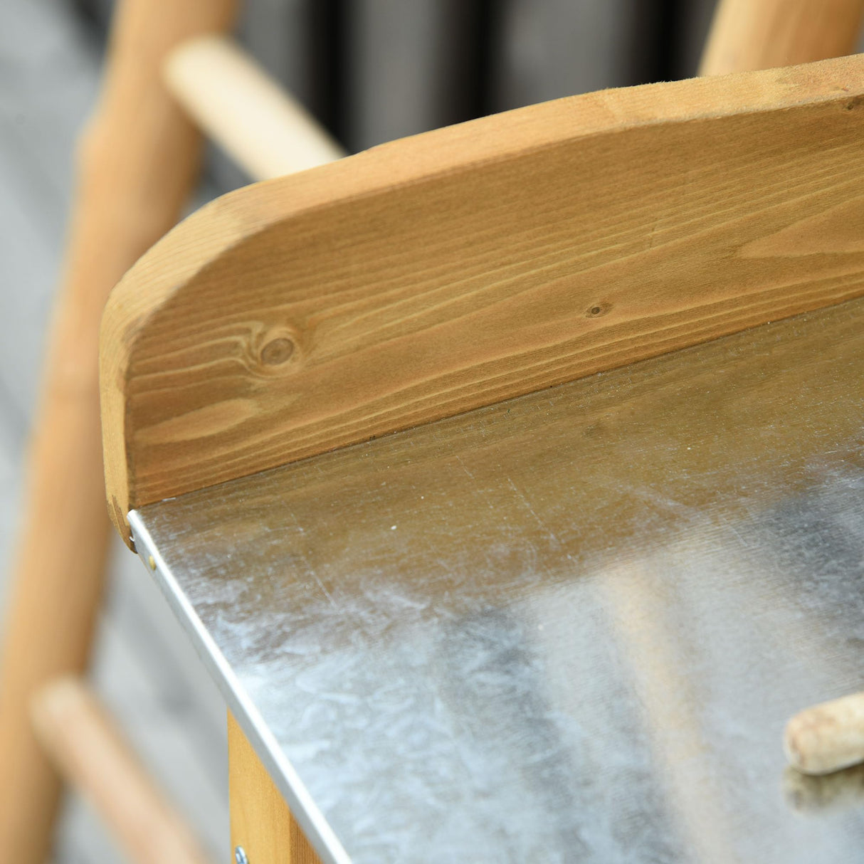 NicBex Gardening Potting Benches for Outside Garden Potting Bench Table Wooden Workstation Shed with Tabletop, Hooks, 3-Tier Shelves Cabinet and 2 Magnetic Close Doors, Yellow NicBex