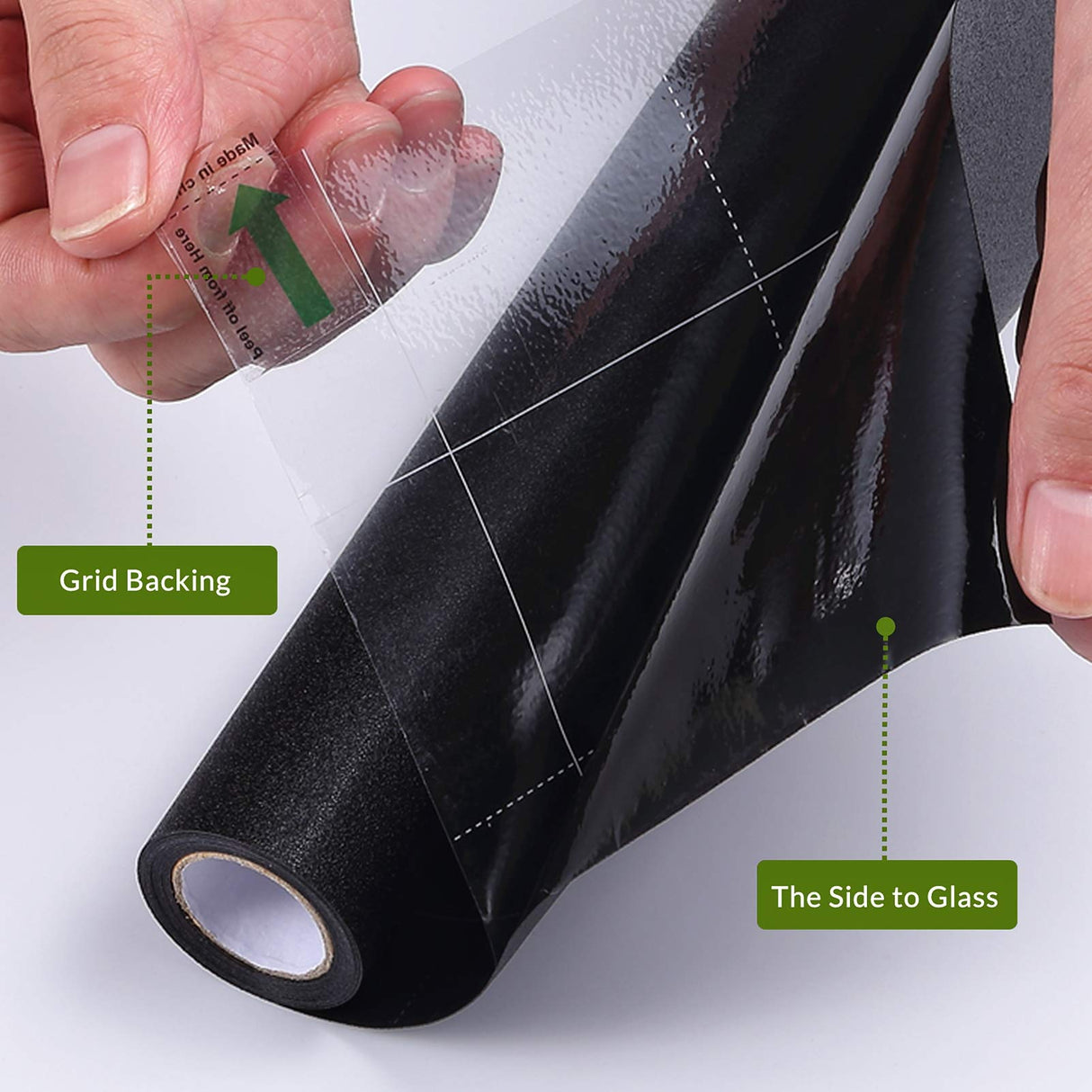 VELIMAX Static Cling Total Blackout Window Film Privacy Room Darkening Window Tint Black Window Cover 100% Light Blocking No Glue (17.7 x 78.7 inches) VELIMAX