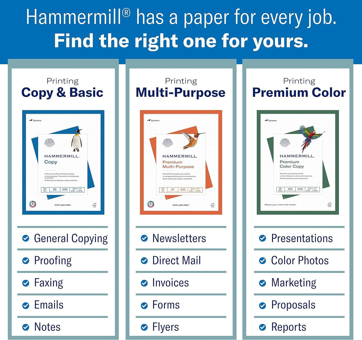 Hammermill Colored Paper, 20 lb Cream Printer Paper, 8.5 x 11-1 Ream (500 Sheets) - Made in the USA, Pastel Paper, 168030R Hammermill