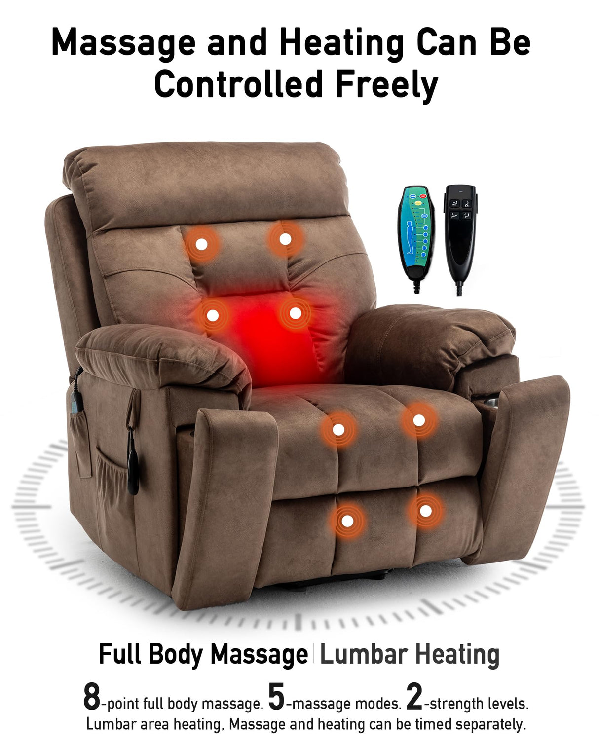 HBUI Lift Chair/Lazy boy Recliner Chair with Cupholder/Power Lift Recliner Chair for Elderly, Electric Recliner/Big and Tall Recliners for People Up to 6'2"/350lb Range HBUI