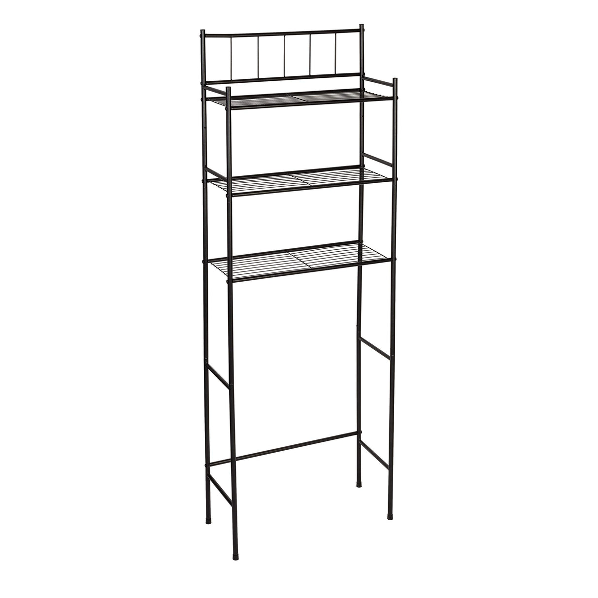 Honey-Can-Do 3 tier Over-The-Toilet Space Saver Shelving Unit, Black BTH-09022 Black Honey-Can-Do
