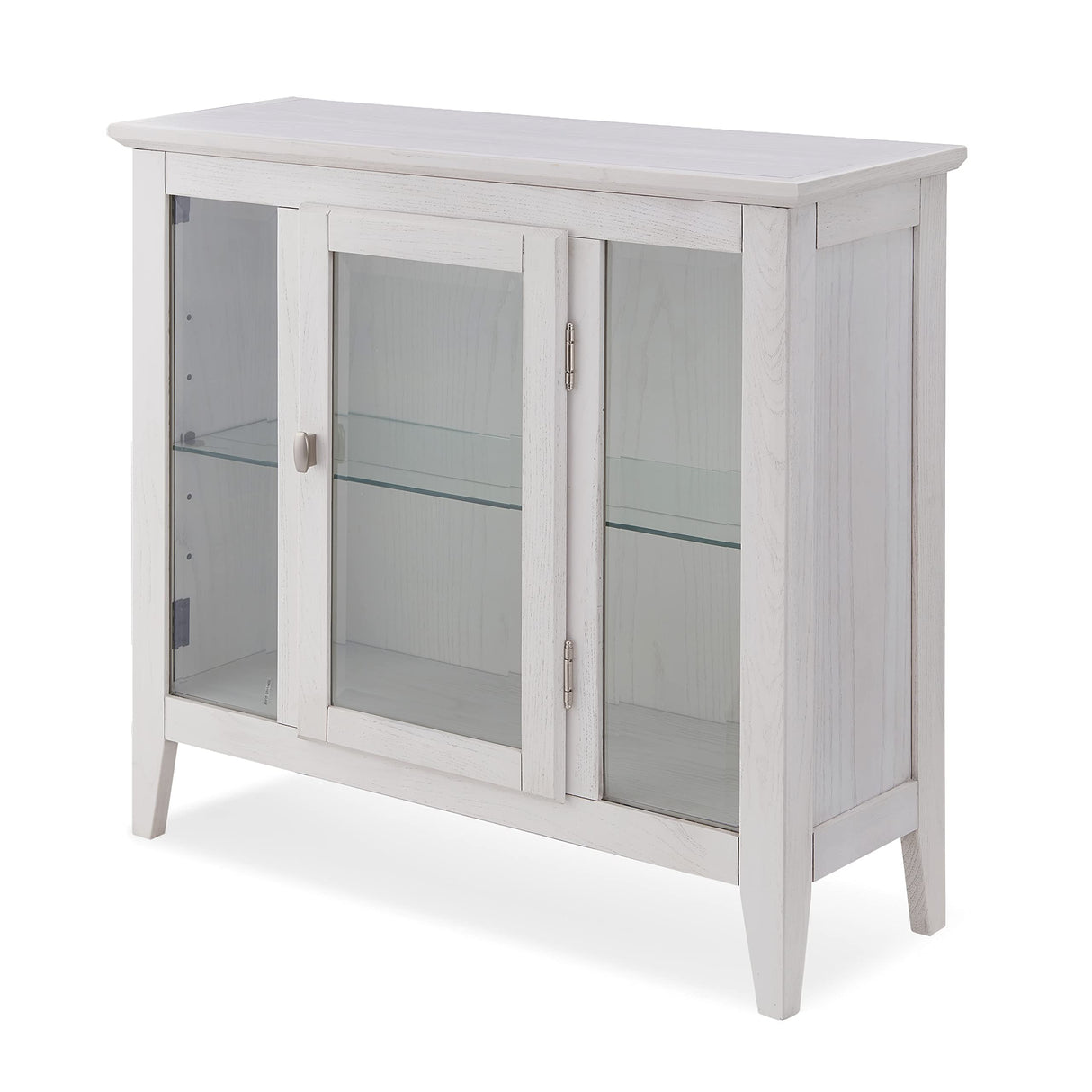 Leick Home Favorite Finds Entryway Wood Curio Cabinet in Weathered White Leick Home