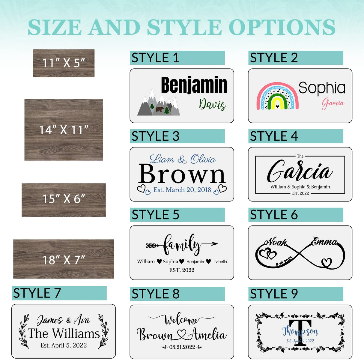 Custom Wood Signs Personalized Family Name Sign for Home Decor 3D Customized Wooden Name Plaques Board with Text for Wall Art Door Kitchen Farmhouse Rustic Welcome Sign Decoration Gift SIMIEEK