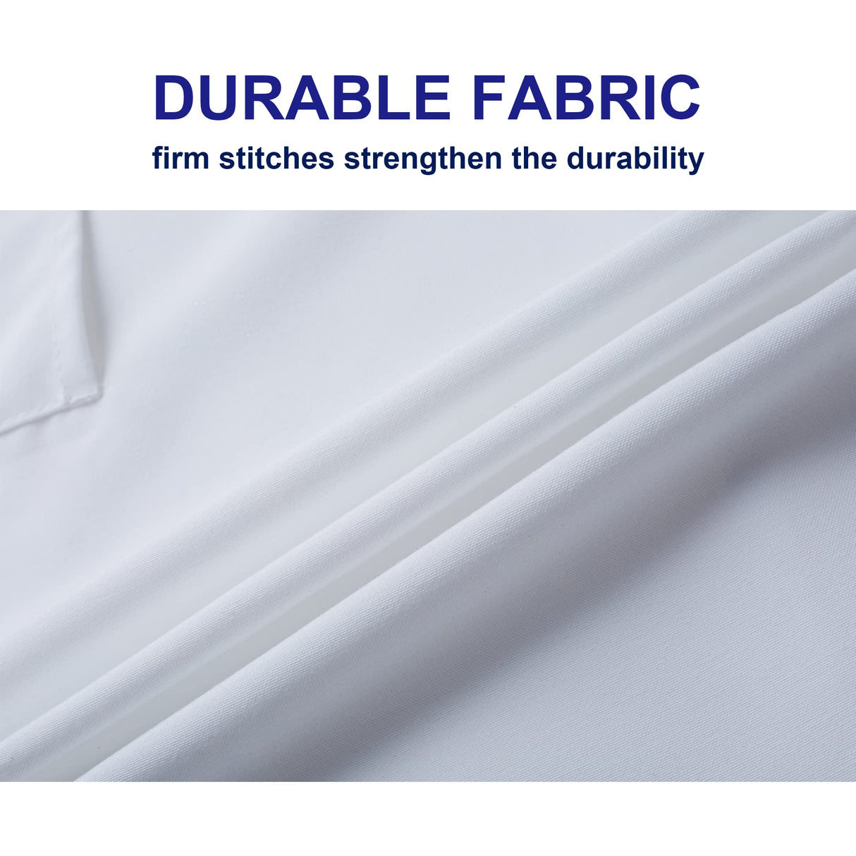 Weavric Unisex Bib Apron with No Pocket, White, 32x28 Inch with Long Ties for Women Men Chef, Kitchen, Crafting, Drawing, Pack of 2 Weavric