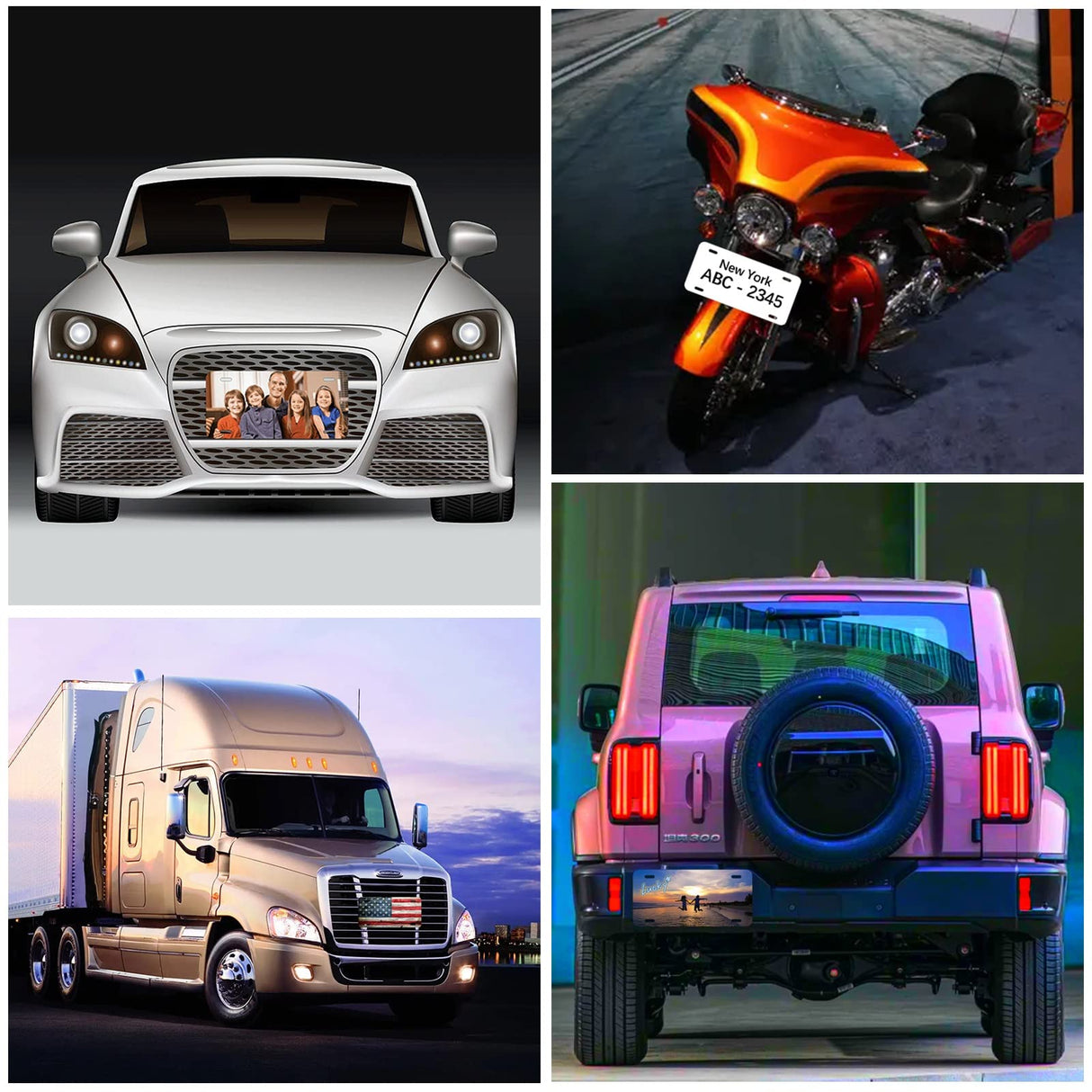 14 Pack Sublimation License Plate Blanks 6"X12" X0.65mm Metal Aluminum Automotive Front License Plate Tag ORJ