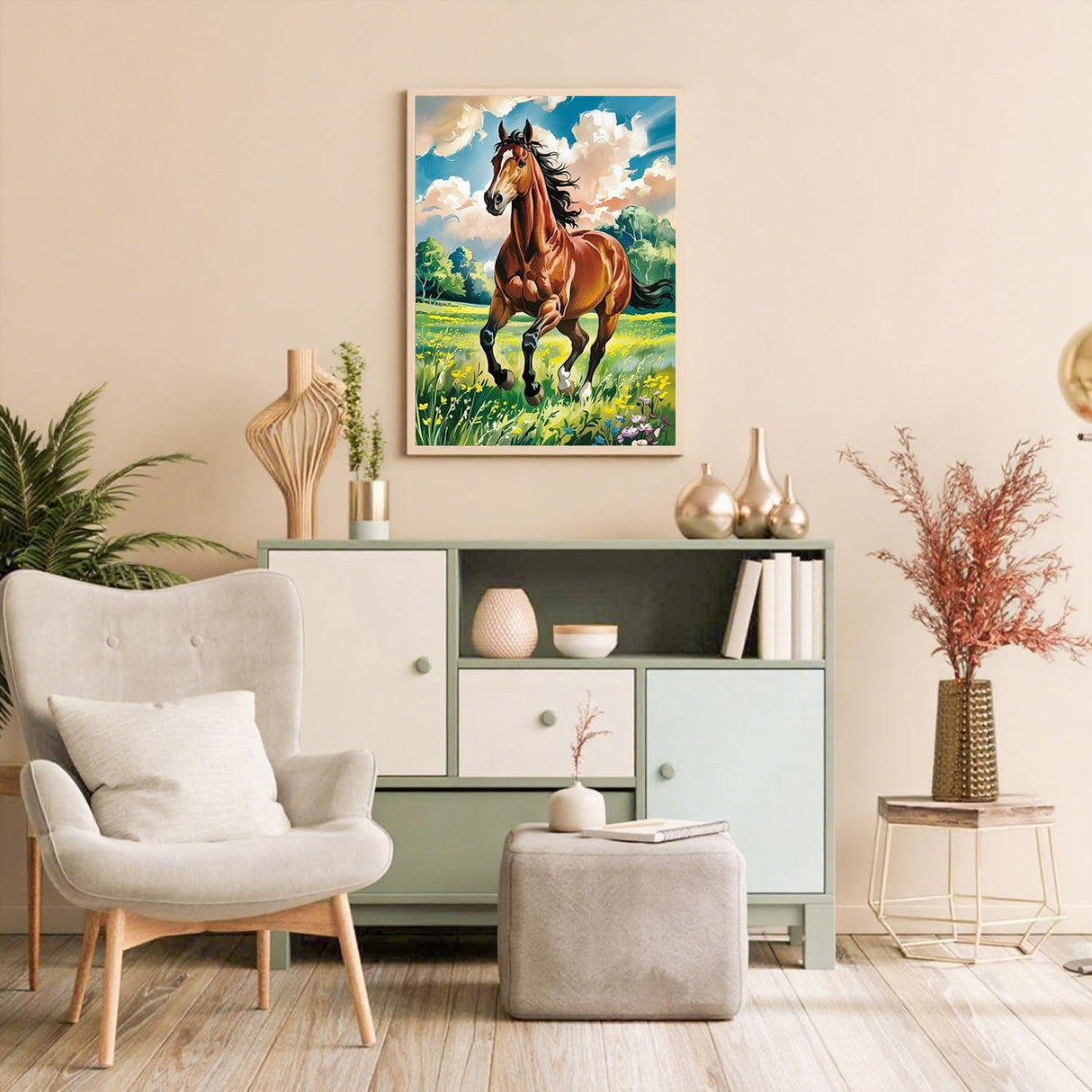 Aestalrcus Horse Paint by Numbers for Adults, Paint by Numbers Kit for Adults Horse, Adult Paint by Number Gifts and Home Decor 16x20 Inch Aestalrcus