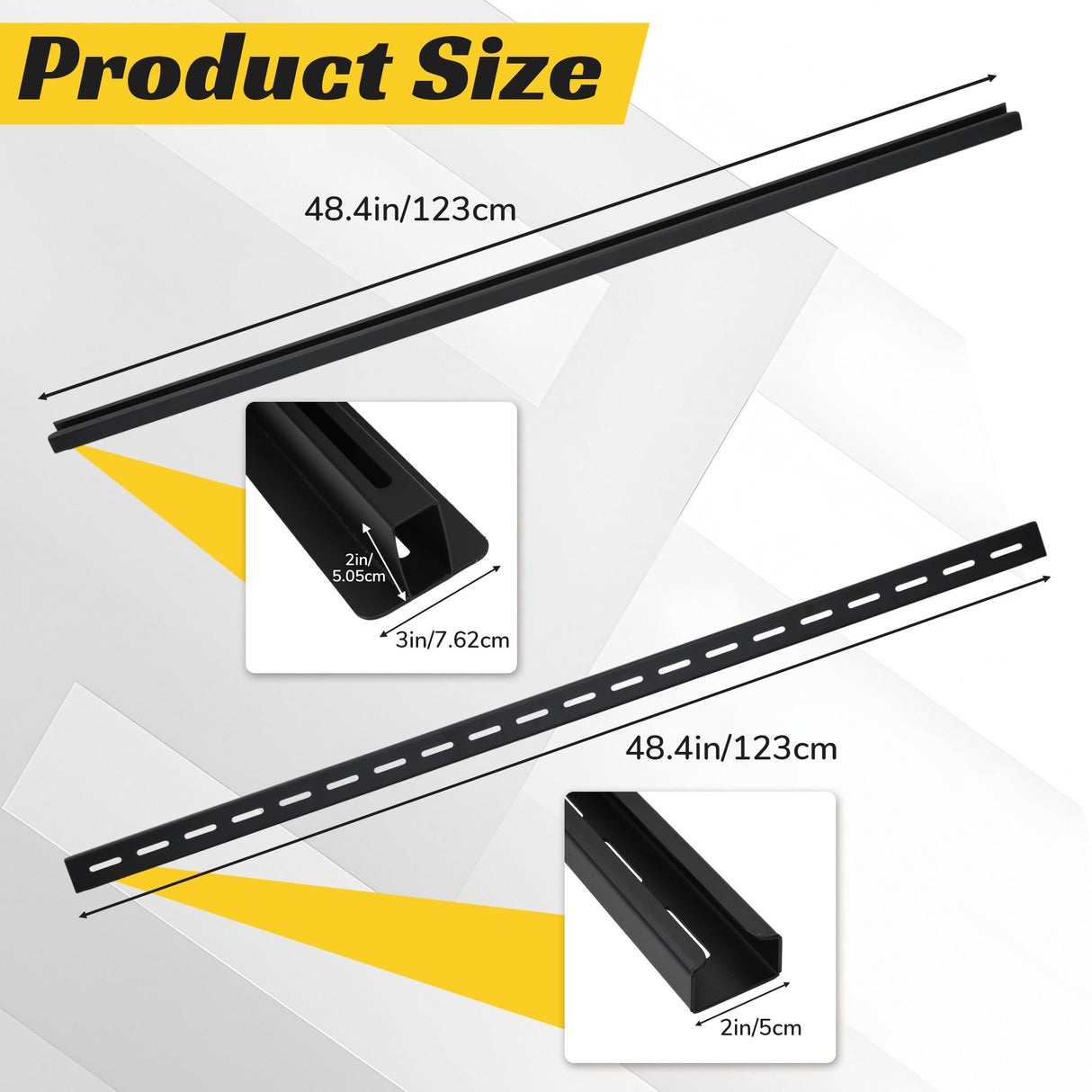 RDUIGT Garage Ceiling Bin Storage Racks,Overhead Garage Tote Storage Rack 48"x48",Heavy Duty Ceilin Tote Storage Rails Adjustable Garages Hanging Storage Racks System for Containers, Bins RDUIGT