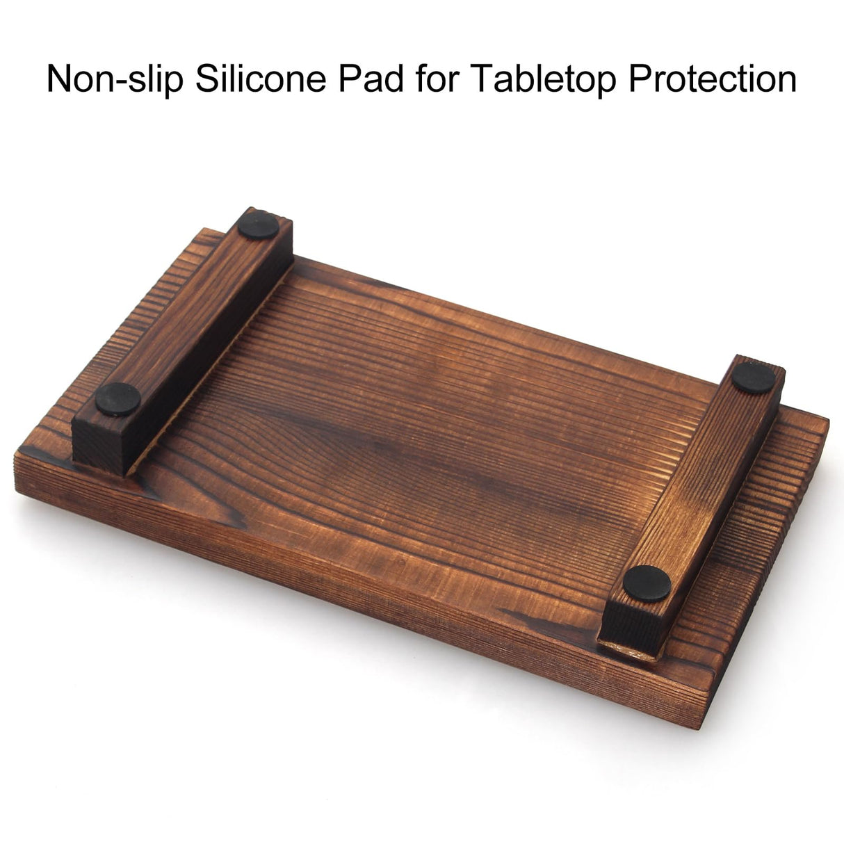 Farmhouse Wooden Bathroom Tray Small Kitchen Countertop Trays Decorative Wood Riser Pedestal Stand Dish Soap Dispenser Holder for Kitchen Counter Bathroom Sink Organizer Accessories Decor Vanity Tray Ayiaren