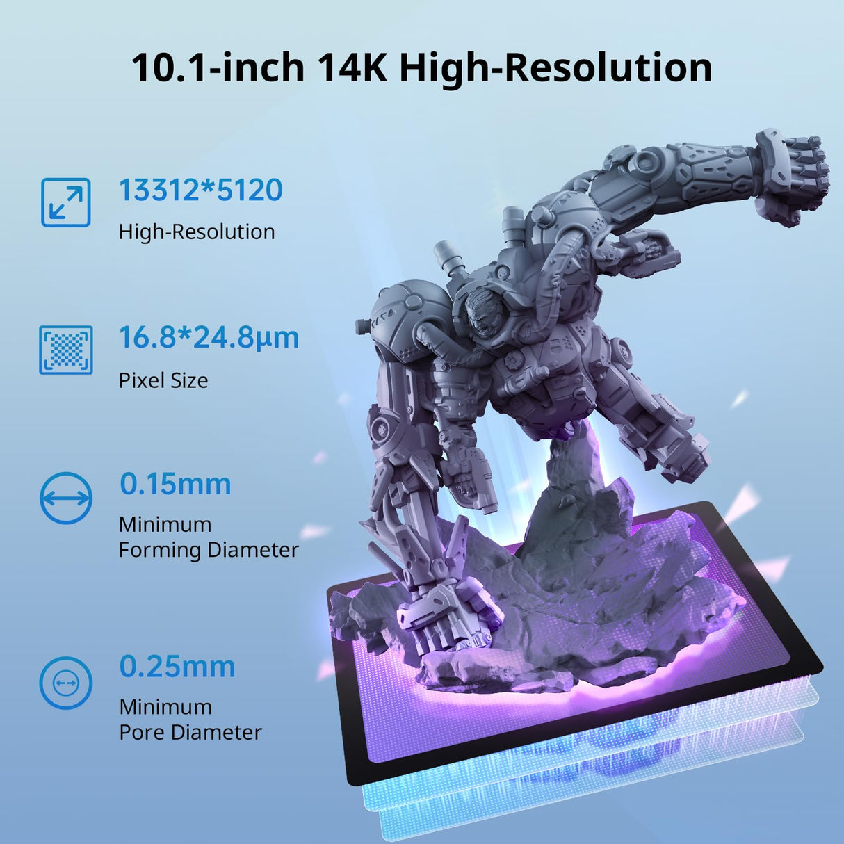 ANYCUBIC 14k Resin 3D Printer Photon Mono M7, 150mm/h High Speed Printing, Upgraded COB Source System and Intelligent Detection, 8.78x4.96x9.06 inches Printing Size ANYCUBIC