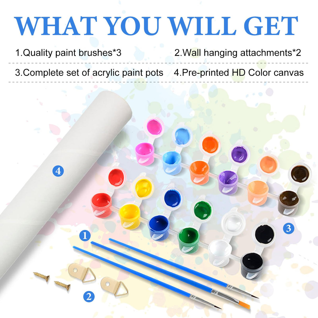 PRASIO Paint by Numbers Kit for Adults Beginner, Moonlight House Adult Paint by Number Kits, DIY Acrylic Paint by Numbers Kit for Adults Canvas for Home Decor Gift 16x20 Inch PRASIO