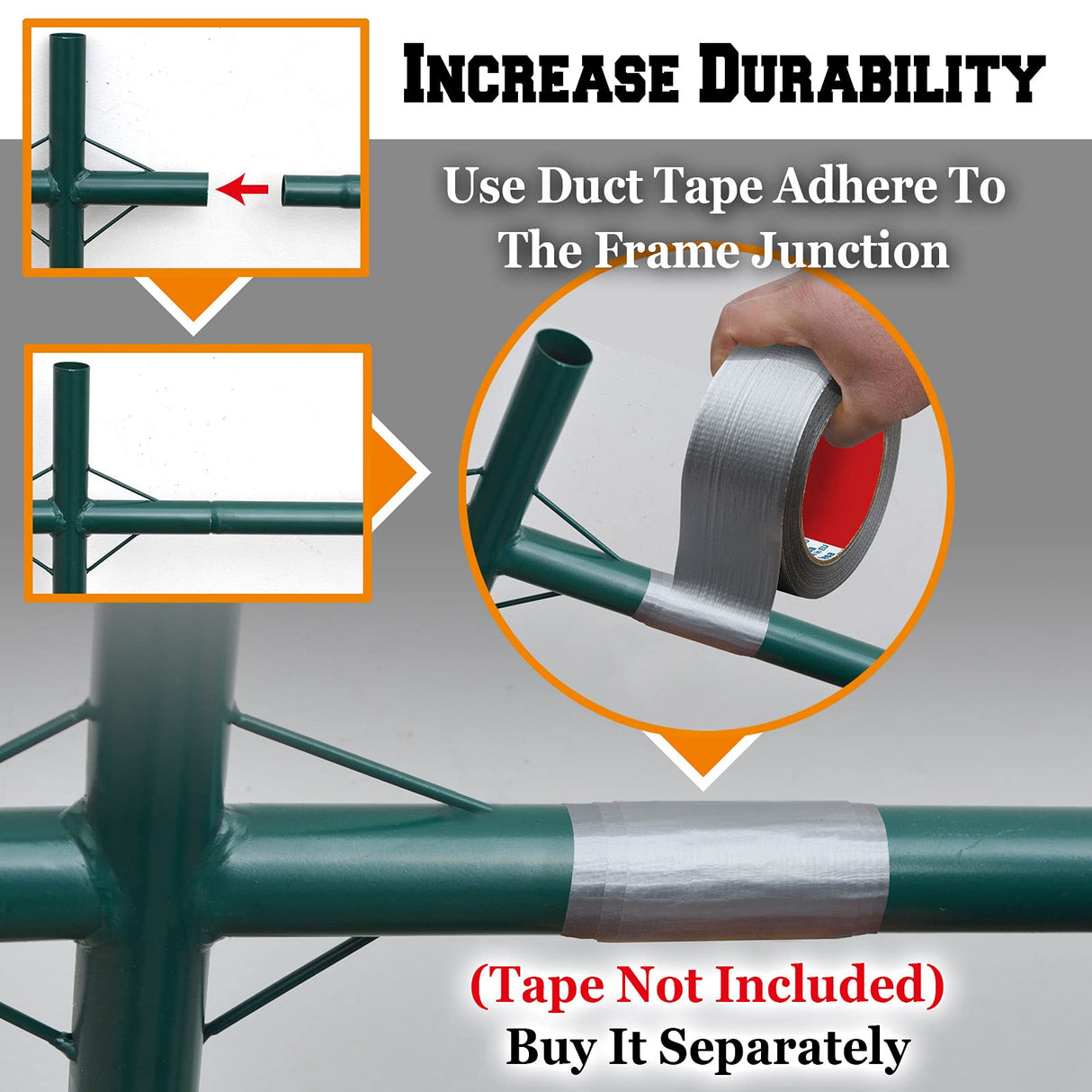 Benefit-USA Multi-Size Large Garden Support Arch Frame Climbing Plant Arch Arbor for Flowers/Fruits/Vegetables (15.9'X7'X7.2'), Green Benefit-USA