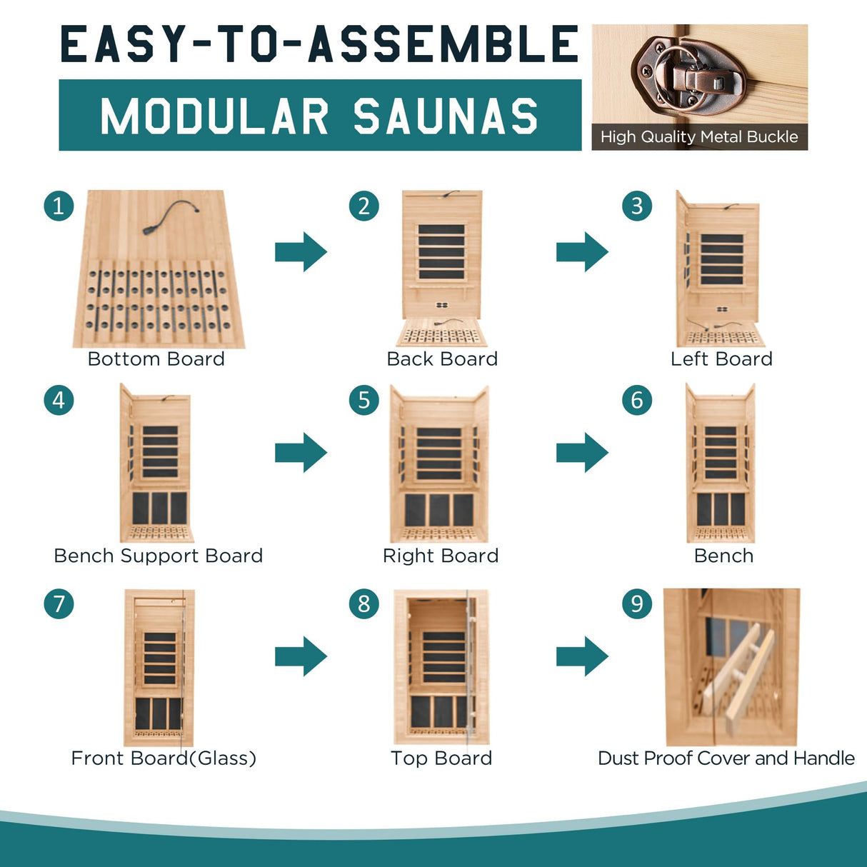 Albott Infrared Sauna 1 Person, Infrared Saunas for Home, 930W/110V Hemlock Wood Dry Sauna with Tourmaline Stone Foot Warmer, 7-Color Light Therapy, 2 Bluetooth Speakers, 27.2"x32.3"x61" Albott