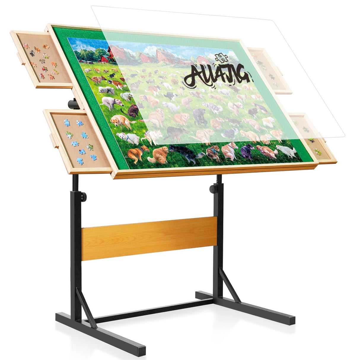 ALL4JIG 1500 Pieces Puzzle Table for Adults Gifts, Wooden Jigsaw Puzzle Table with 4 Drawers, Upgraded Stability & Optimized Lightweight Design, Puzzles for Adults ALL4JIG