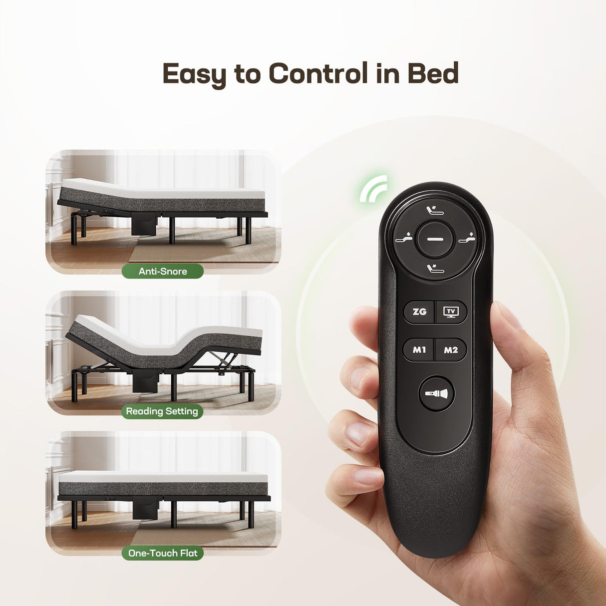 Marsail MS01 Split King Adjustable Bed Frame + 10-inch Gel Memory Foam Mattress, Adjustable Bed Base with Under-Bed Nightlight, Wireless Remote Control Adjustable Bed with 4 Height Options, Split King Marsail