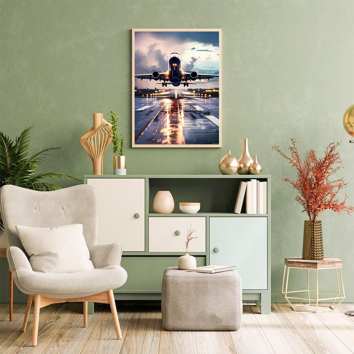 UPABLUNSO Diamond Painting Kits for Adults Plane Airplane 5D DIY Diamond Art Kits Full Drill Diamond for Gift Wall Decor and Relaxation Gem Arts 12x16 inch UPABLUNSO