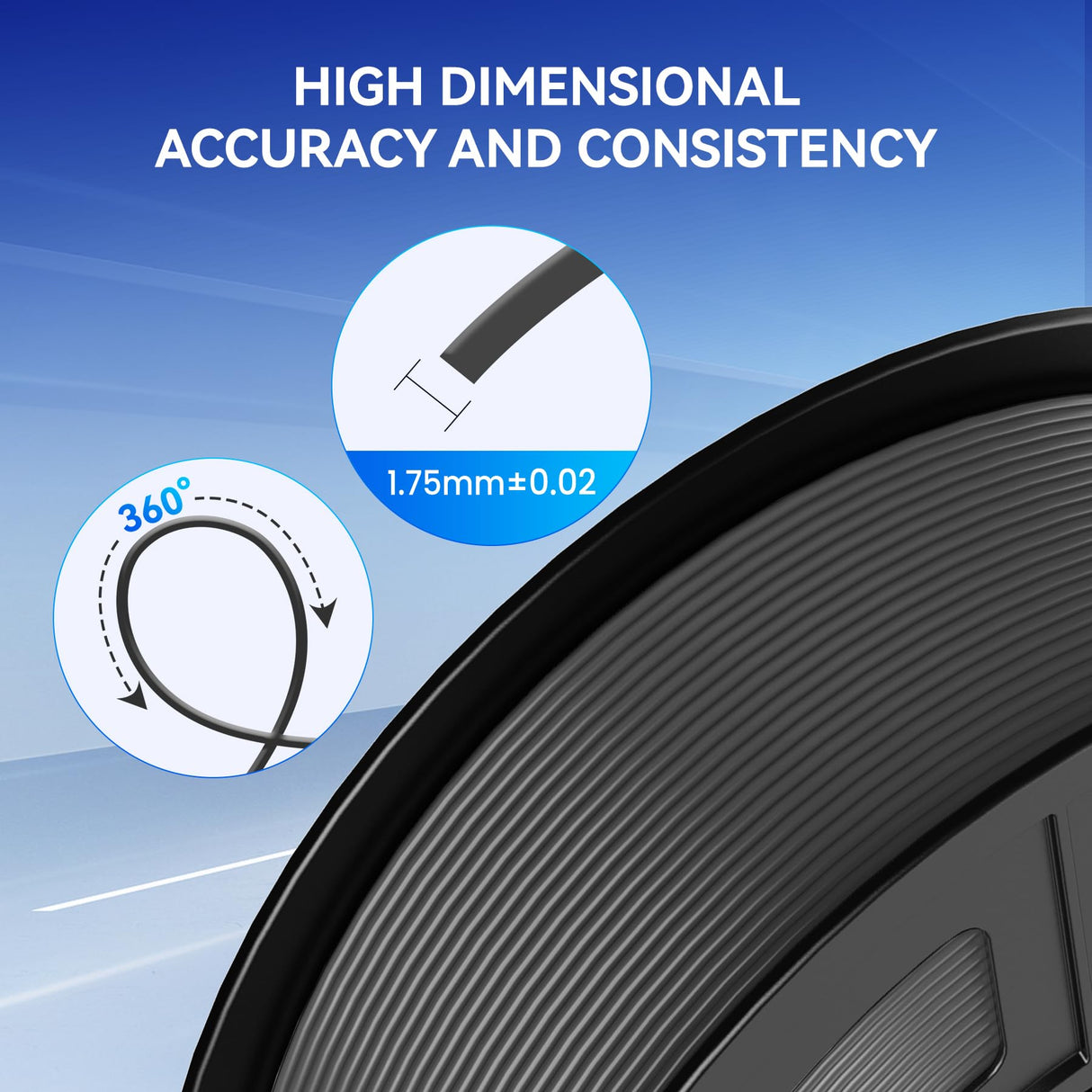 JAYO High Speed PLA Filament 1.75mm, PLA 3D Printer Filament for Fast Printing up to 600mm/s, High Flowable PLA Filament Dimensional Accuracy +/- 0.02mm, 1.1KG Spool(2.42 LBS), Black JAYO