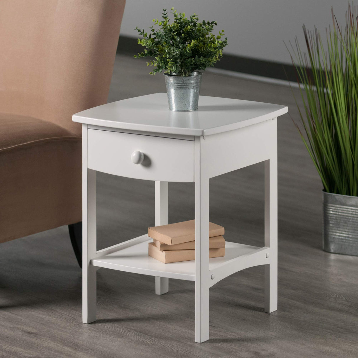 Winsome Wood Claire Accent Table, White Winsome